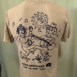 Acid Country from the Great State Men's Brown T Shirt Extra Small XS T-Bar